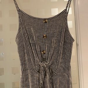 Black and White Midi Dress